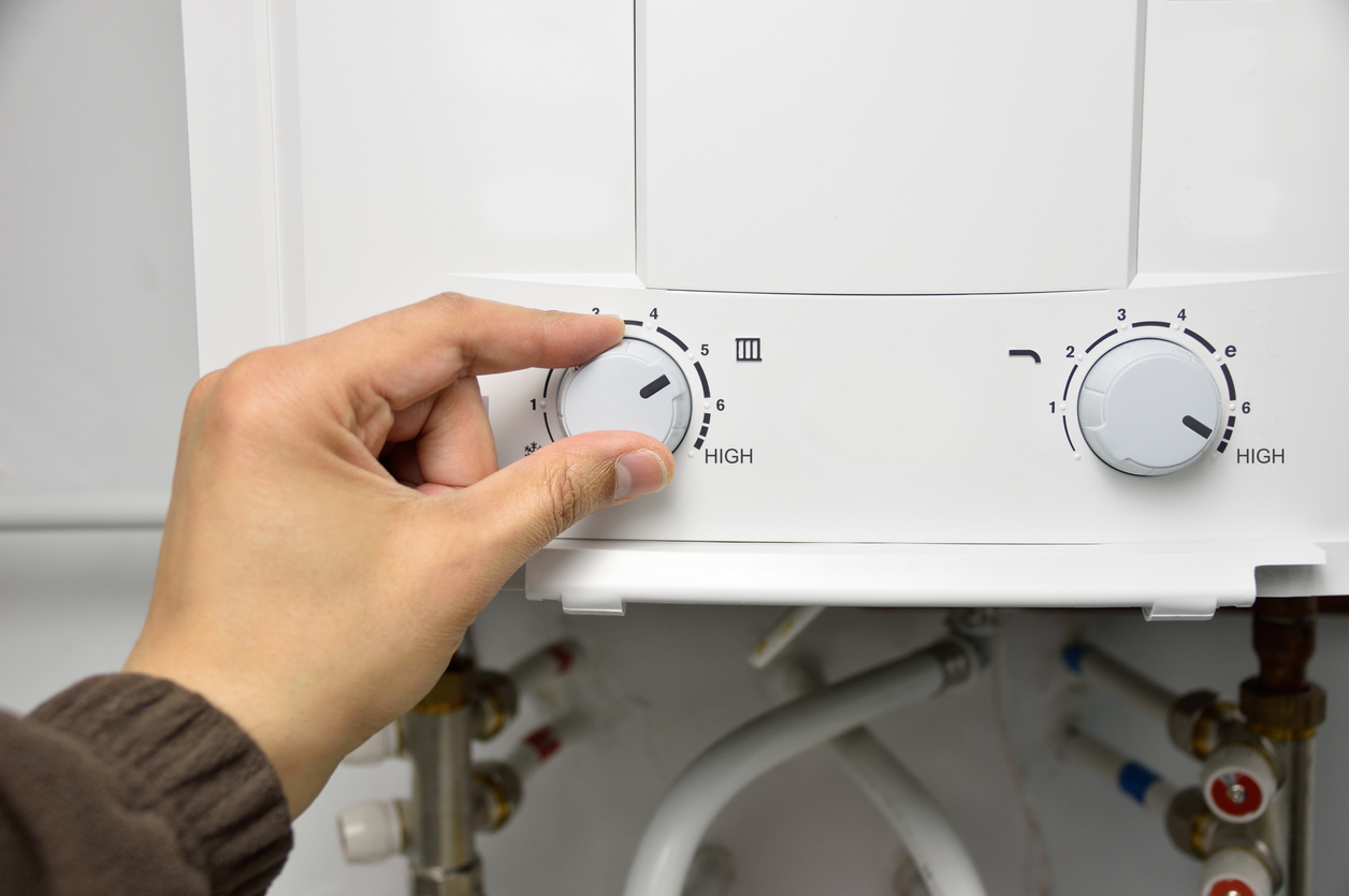 turning a know on a tankless water heater